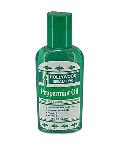 Hollywood Beauty Peppermint Hair Oil, 2 oz - Conditions Hair & Skin, Natural Treatment for Dry Itchy Scalp, Moisturizes with Omega-3, Vitamin A & C Beauty & Personal Care Hollywood Beauty