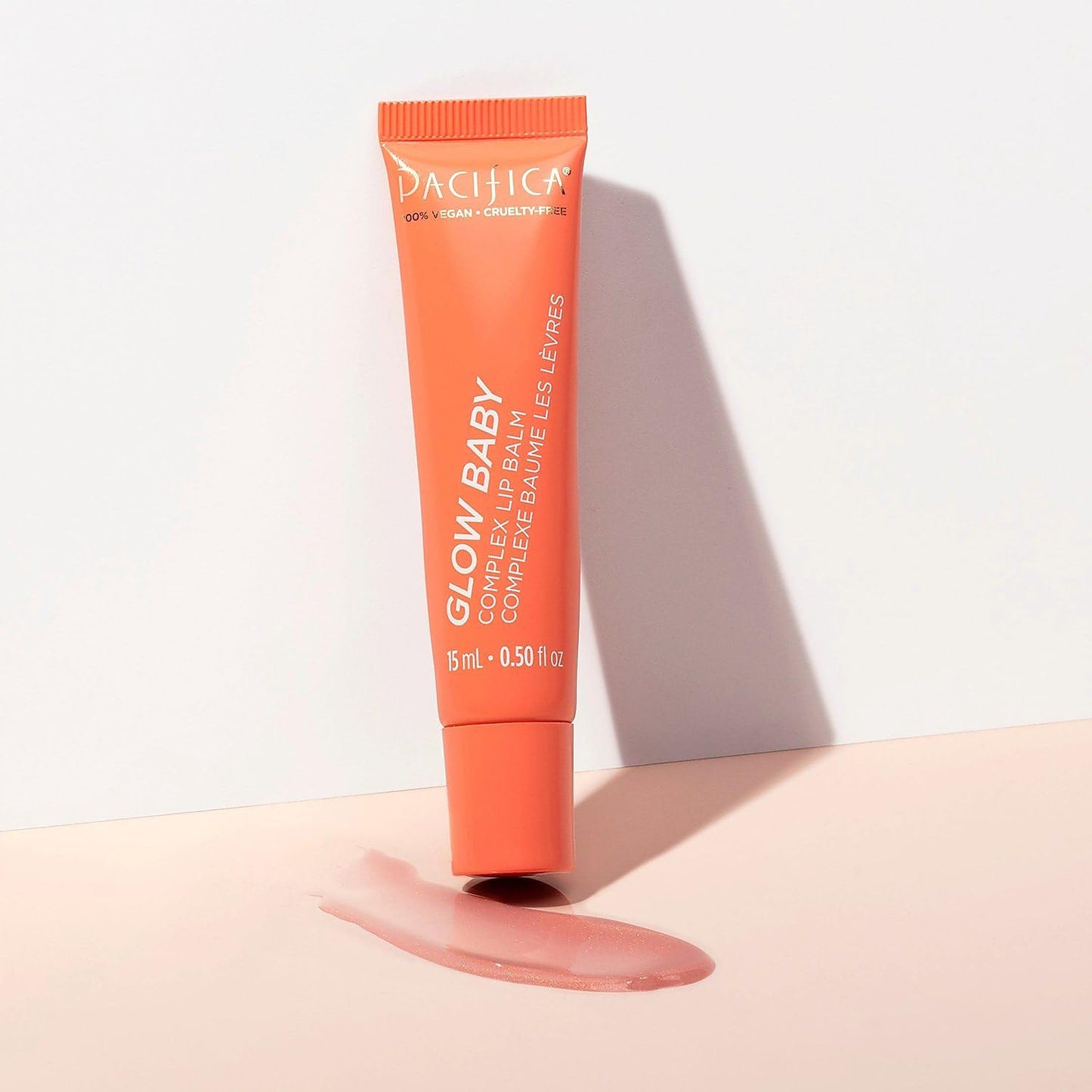 Pacifica Glow Baby Lip Balm - Vitamin C Infused Hydrating Balm with Coral Shimmer, Moisturizes & Revives Dry Chapped Lips, Plant Squalane & Oils Beauty & Personal Care Pacifica