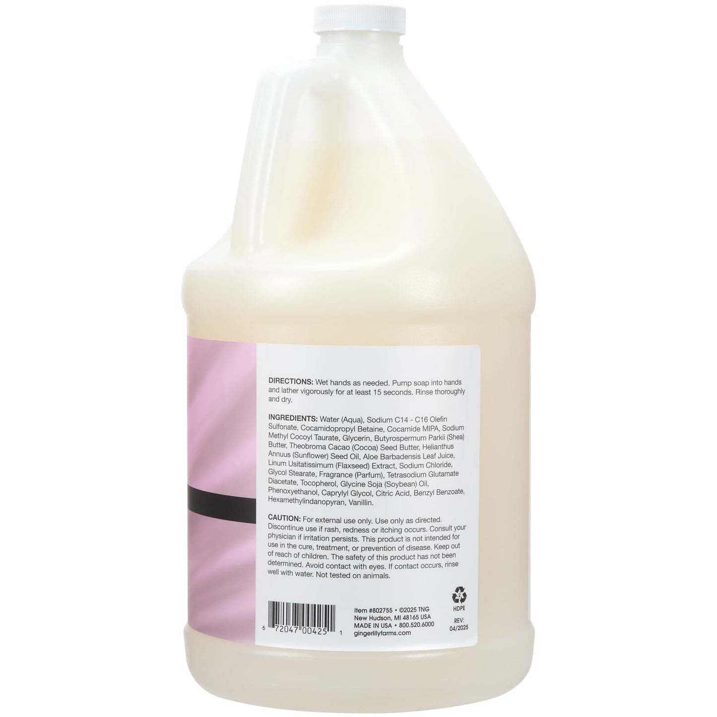 Ginger Lily Farms Botanicals Shea Indulgence Deep Hydration Liquid Hand Soap Refill, 100% Vegan & Cruelty-Free, Vanilla Sugar Bliss Scent, 1 Gallon Beauty & Personal Care Ginger Lily Farms