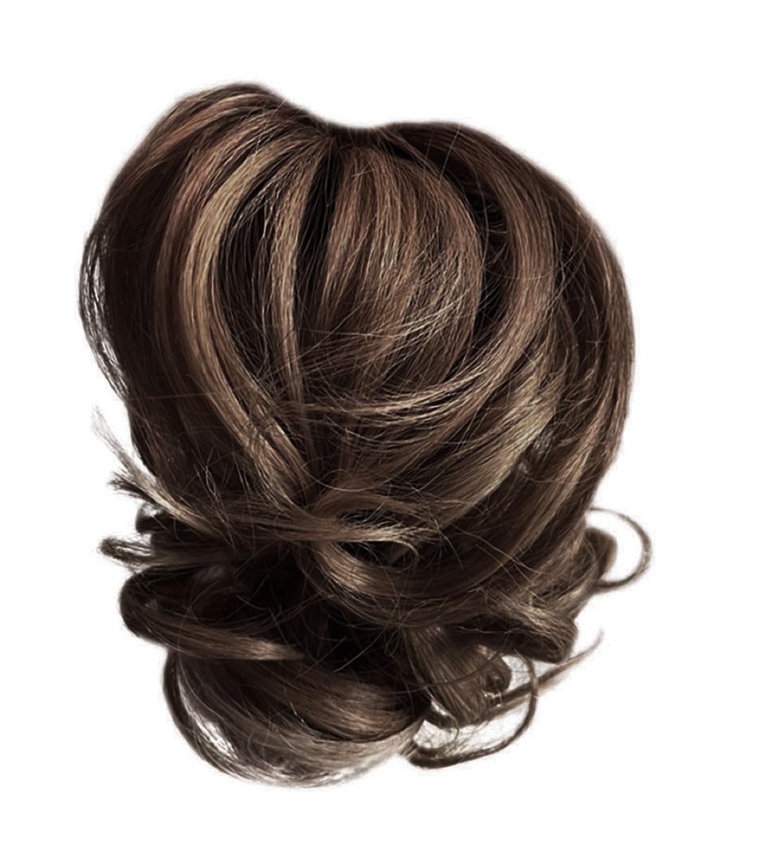 Kim Kimble Clip It Classy Curly Updo Hairpiece With 3" Claw Clip by Hairuwear, MC11SS Butter Pecan