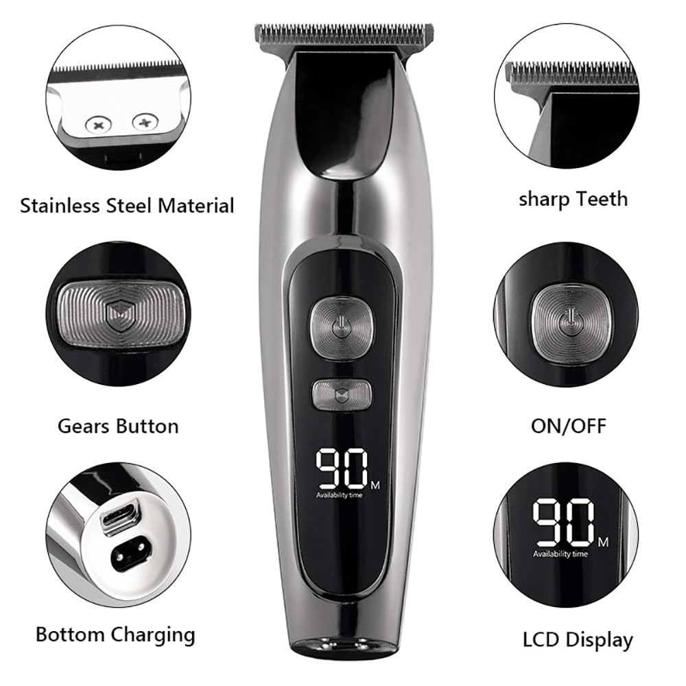 GLESVOWIO Hair Clippers for Men Barber Shop Hair Clipper Professional Hair Trimmer for Men Beard Electric Cutter Hair Cutting Machine Haircut Cordless Beauty and Personal Care GLESVOWIO