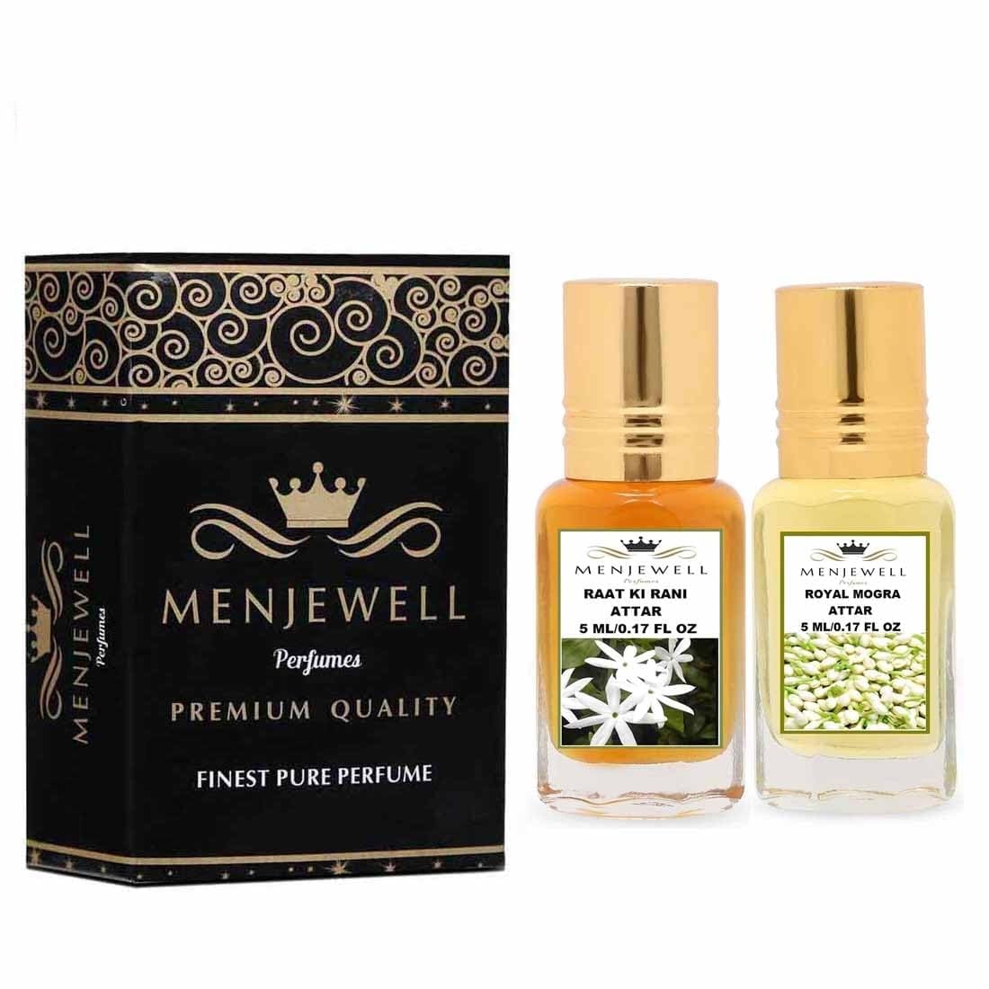 SENTA Raat Ki Rani and Mogra Attar Combo for Men & Women (Pack of 2) 5ml Beauty & Personal Care SENTA