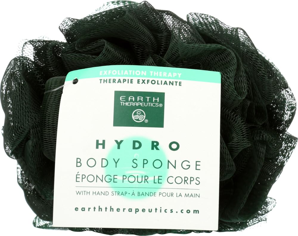 Earth Therapeutics Hydro Body Sponge, with Hand Strap, Forest Green (Pack of 12) Beauty and Personal Care Earth Therapeutics