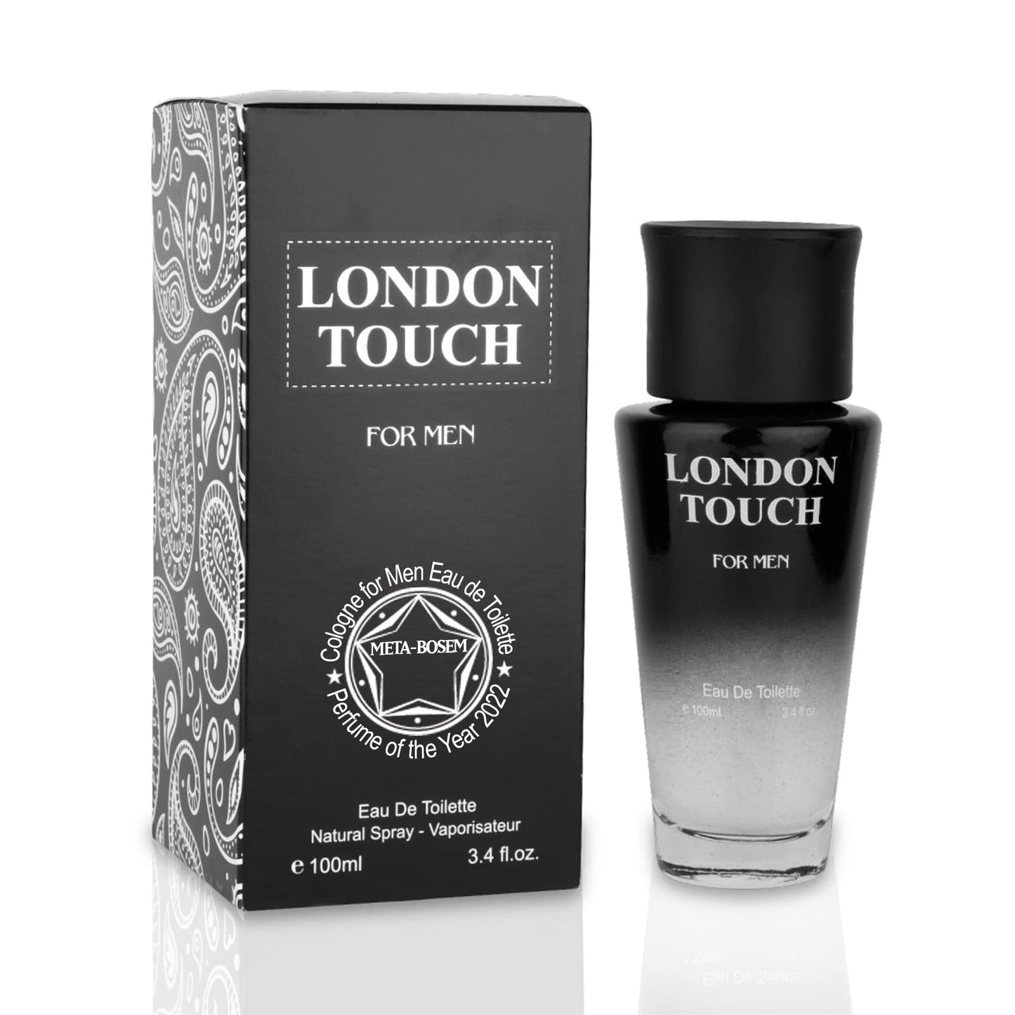 META-BOSEM London Touch, Men's Cologne Eau de Toilette Natural Spray - Clean Fresh Scents - Floral and Citrusy Notes - Great Holiday Gift - for All Beauty & Personal Care META-BOSEM