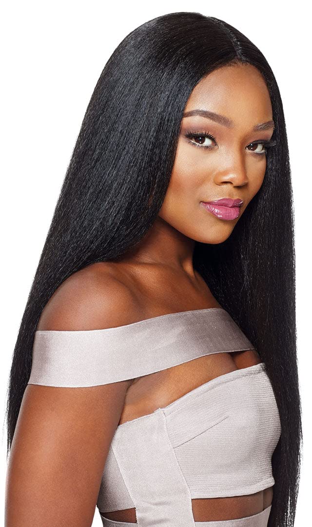 Outre Human Hair Blend Weave Premium Purple Pack Brazilian Boutique Virgin Volume Pessed 18", 20", 22"+Free Closure (NBRN)