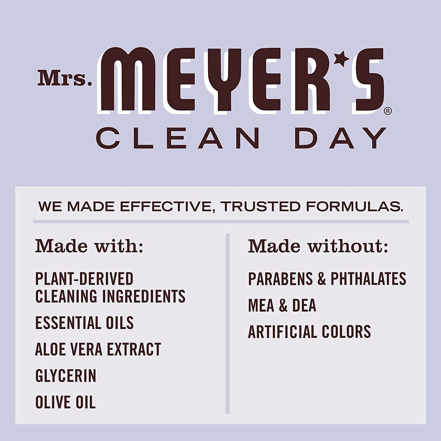 Mrs. Meyer's Liquid Hand Soap, Cruelty Free and Biodegradable Hand Wash Formula Made with Essential Oils,16 oz - Pack of 2 (Lavender) Beauty & Personal Care Mrs. MEYER'S
