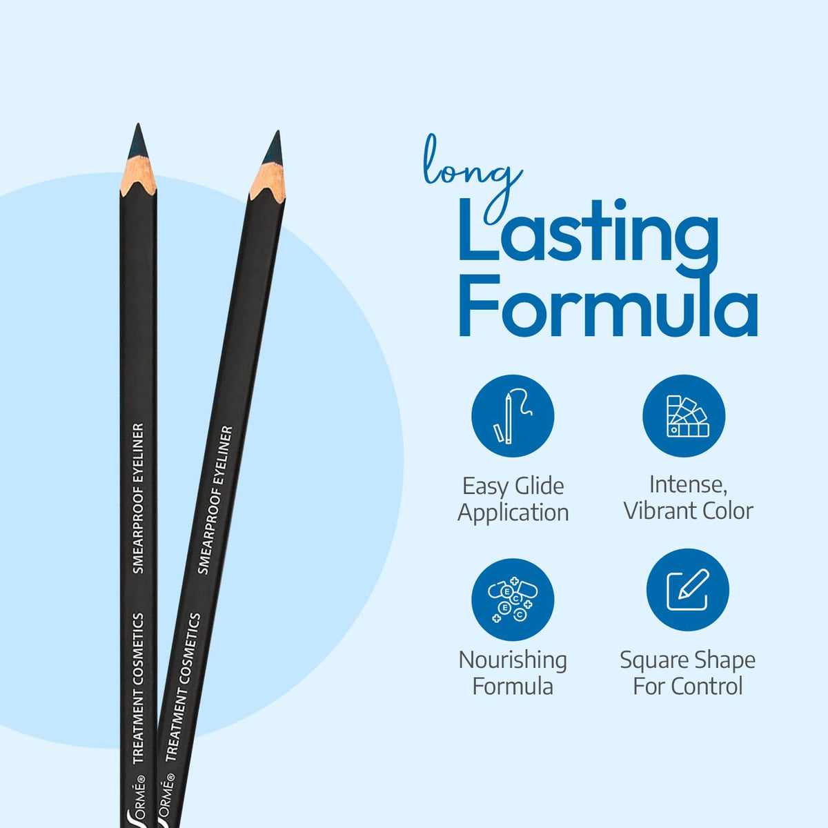Sorme' Treatment Cosmetics Smear-Proof Eyeliner, Navy Blue