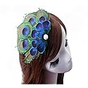 Women Bohemian Peacock Feather Hair Clip Hair Pin Elegant Fascinator Wedding Dance Party Headdress Headwear Hair Accessory Sequined Showgirl Headpiece Beauty & Personal Care Fodattm