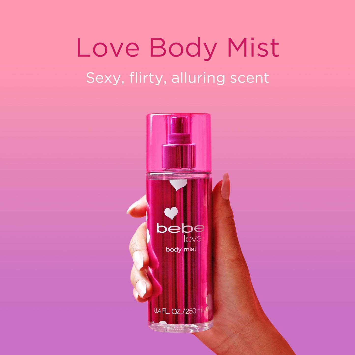 Bebe Love Body Mist - Body Spray for Women - Floral Fruity Fragrance Mist - Romantic Scent with Sicilian Lemon, Redcurrant, and Pink Freesia - 8.4 oz Beauty & Personal Care bebe