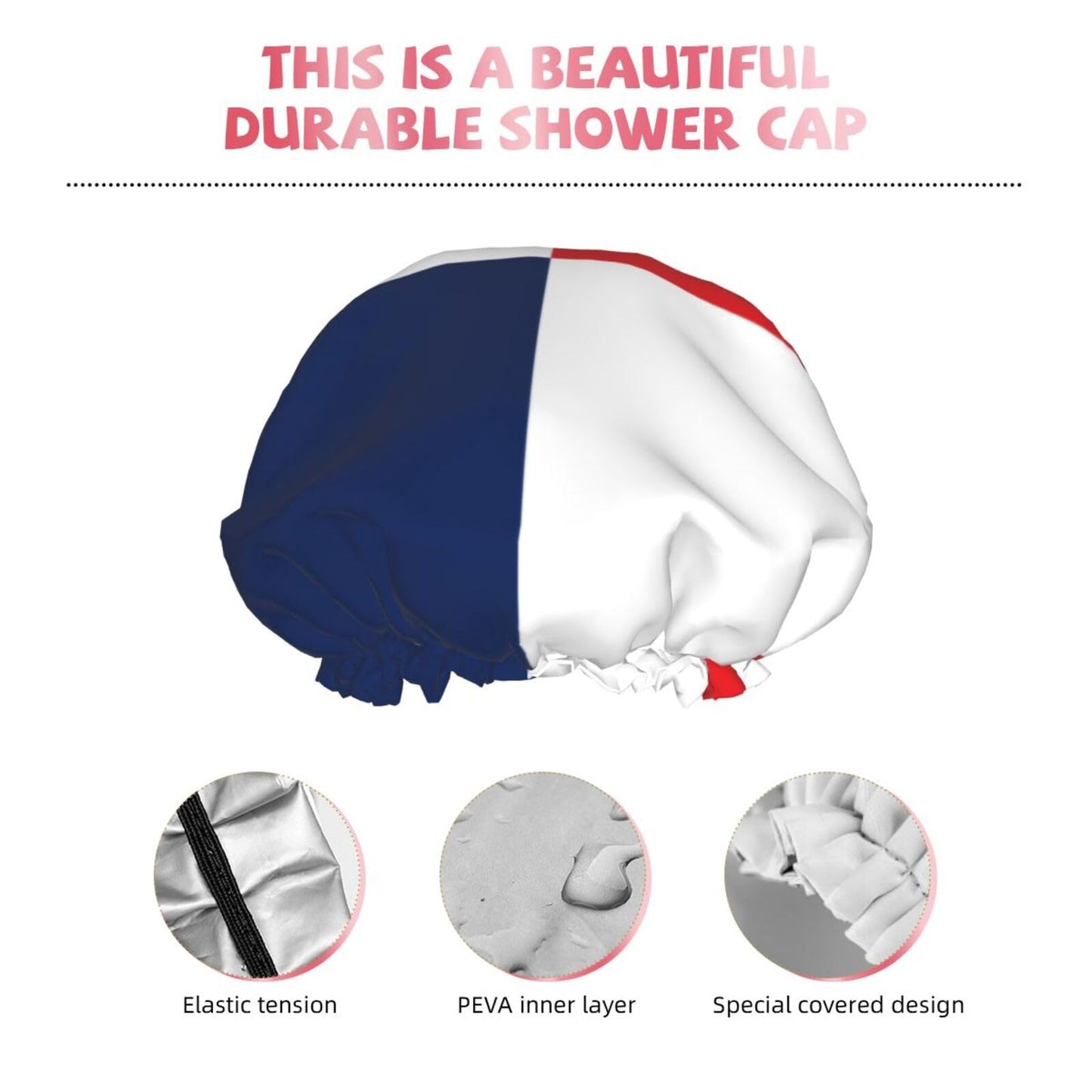 Panama Flag Prints Shower Cap Double Layer Lined Waterproof Bathing Shower Hat Beauty and Personal Care Hayyett