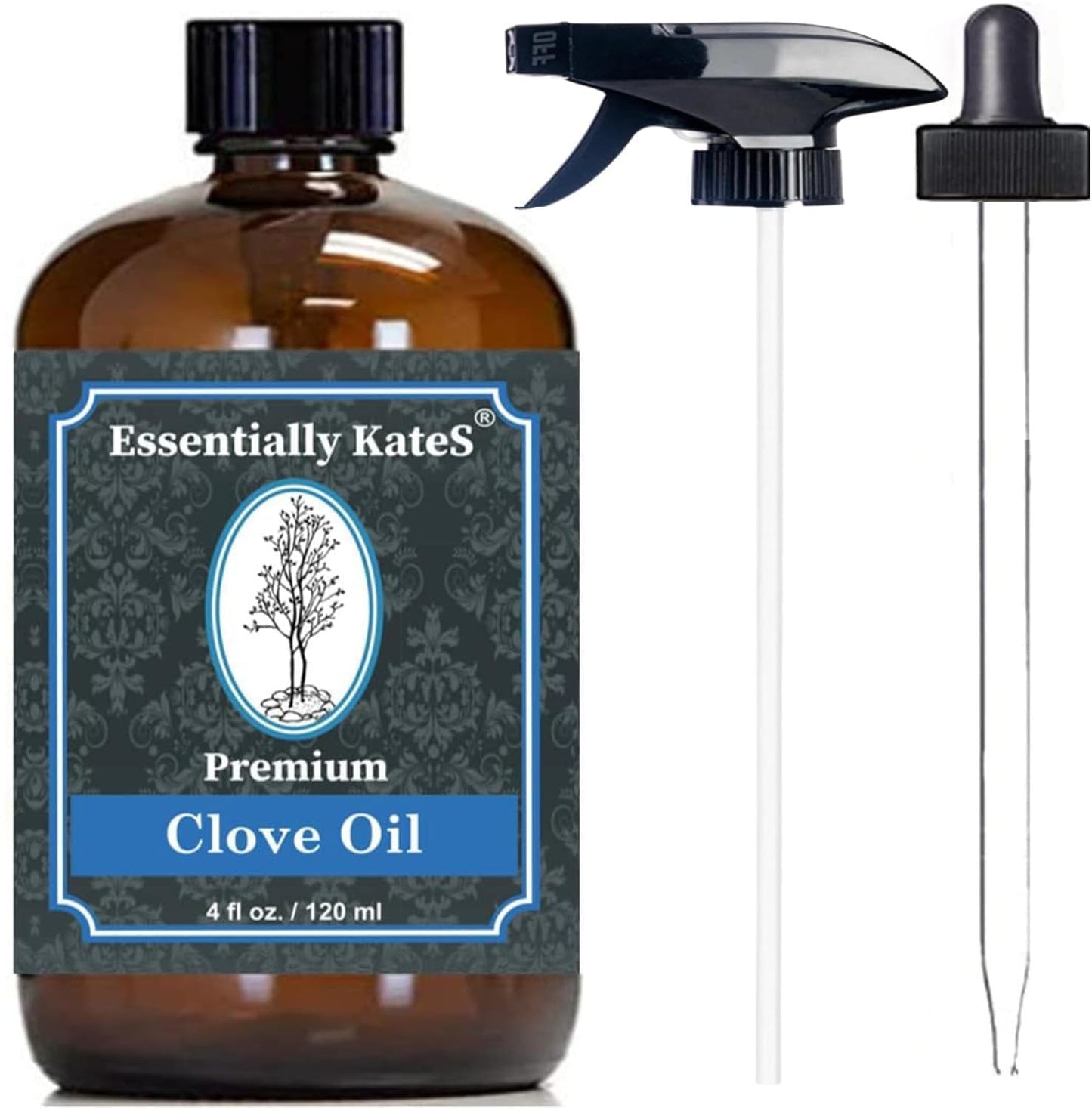 Essentially KateS Clove (Leaf) Oil 4 Fl Oz - Premium Grade Essential Oil for Hair Care, Home Diffusers, Skin, Aromatherapy, Massage and Garden Care Beauty and Personal Care Essentially KateS Default Title