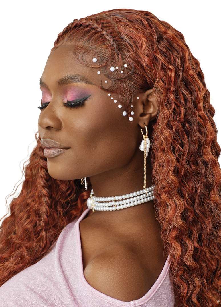 Outre Lace Front Wig - Perfect Hair Line 13X4 - Swoop Series - Swoop 3 (DRFF AMBER SUNSET)