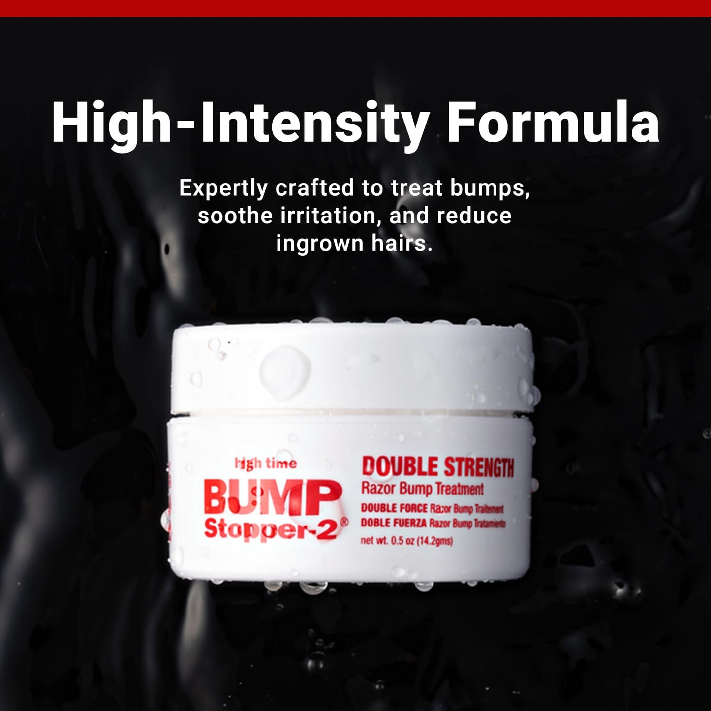 High Time Bump Stopper 2 | Ingrown Hair Treatment After Shave Cream | Razor Bump Treatment | Double Strength Formula | Post Shave Care | 0.5 oz (Pack Beauty and Personal Care high time