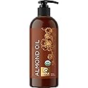 USDA Organic Sweet Almond Oil - Pure Cold Pressed Organic Almond Oil for Skin Hair and Nails - Moisturizing Organic Body Oil for Women and Men plus Beauty & Personal Care Maple Holistics