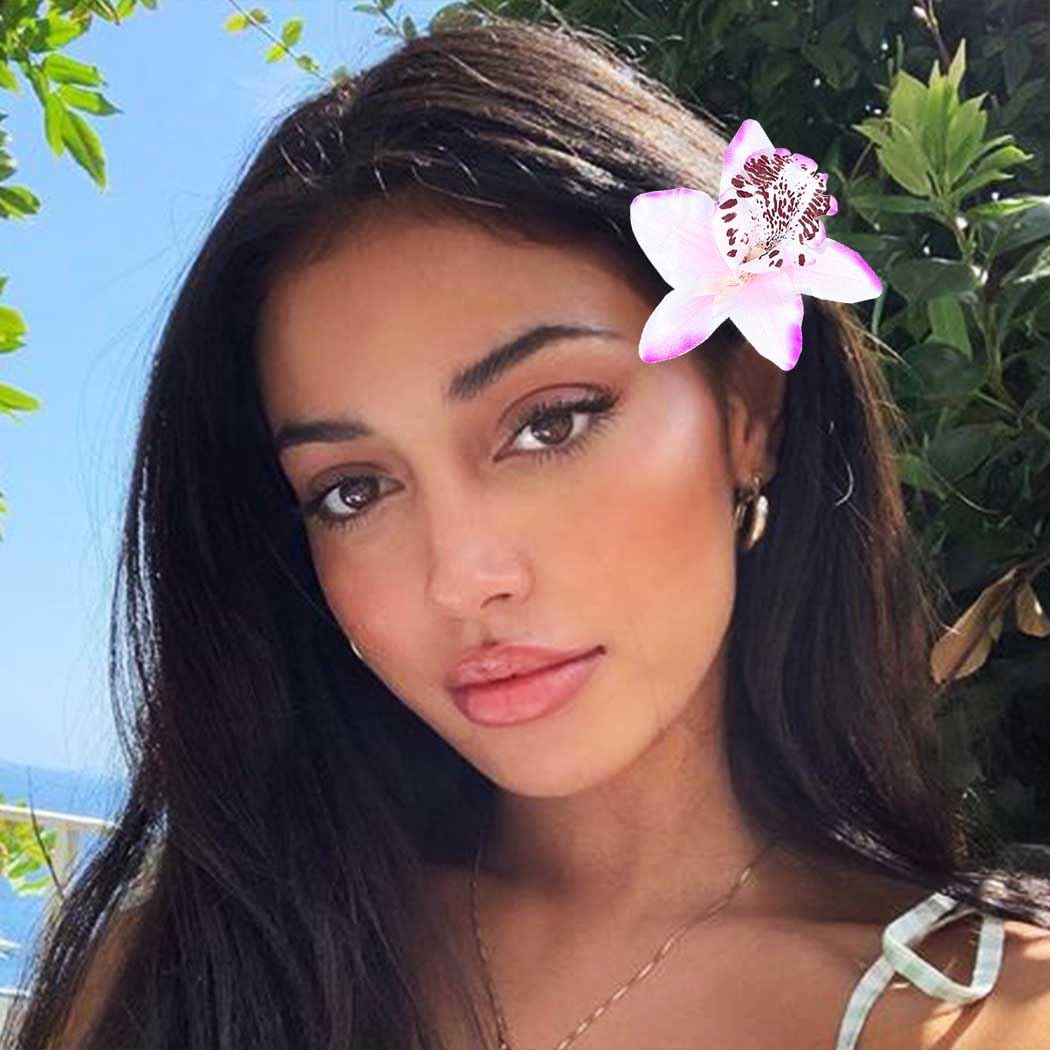 BARTOSI Flower Hair Clips Hawaiian Floral Hair Clip Tropical Beach Hair Accessories for Women and Girls (Pack of 9) Beauty & Personal Care BARTOSI