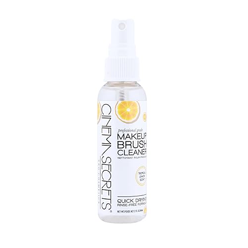 Cinema Secrets Original Makeup Brush Cleaner Spray - Professional Cleanser for Makeup Brushes - Quick-Drying, Rinse-Free Formula - Removes Stubborn Beauty & Personal Care CINEMA SECRETS