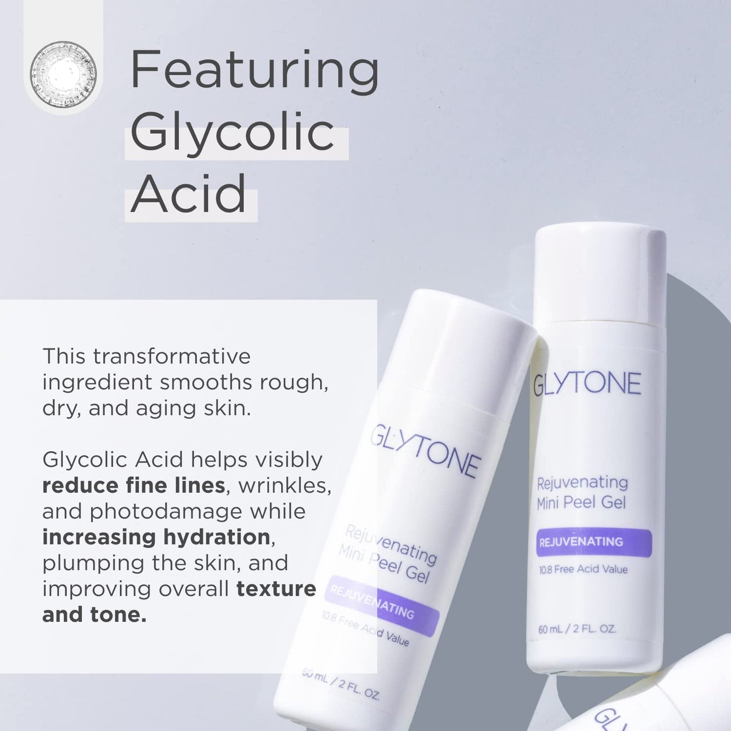 Glytone Rejuvenating Mini Peel Gel | Face Exfoliator with 10.8% FAV Glycolic Acid | Peeling Gel for Face Retexturizes and Reduces Fine Lines Beauty & Personal Care GLYTONE