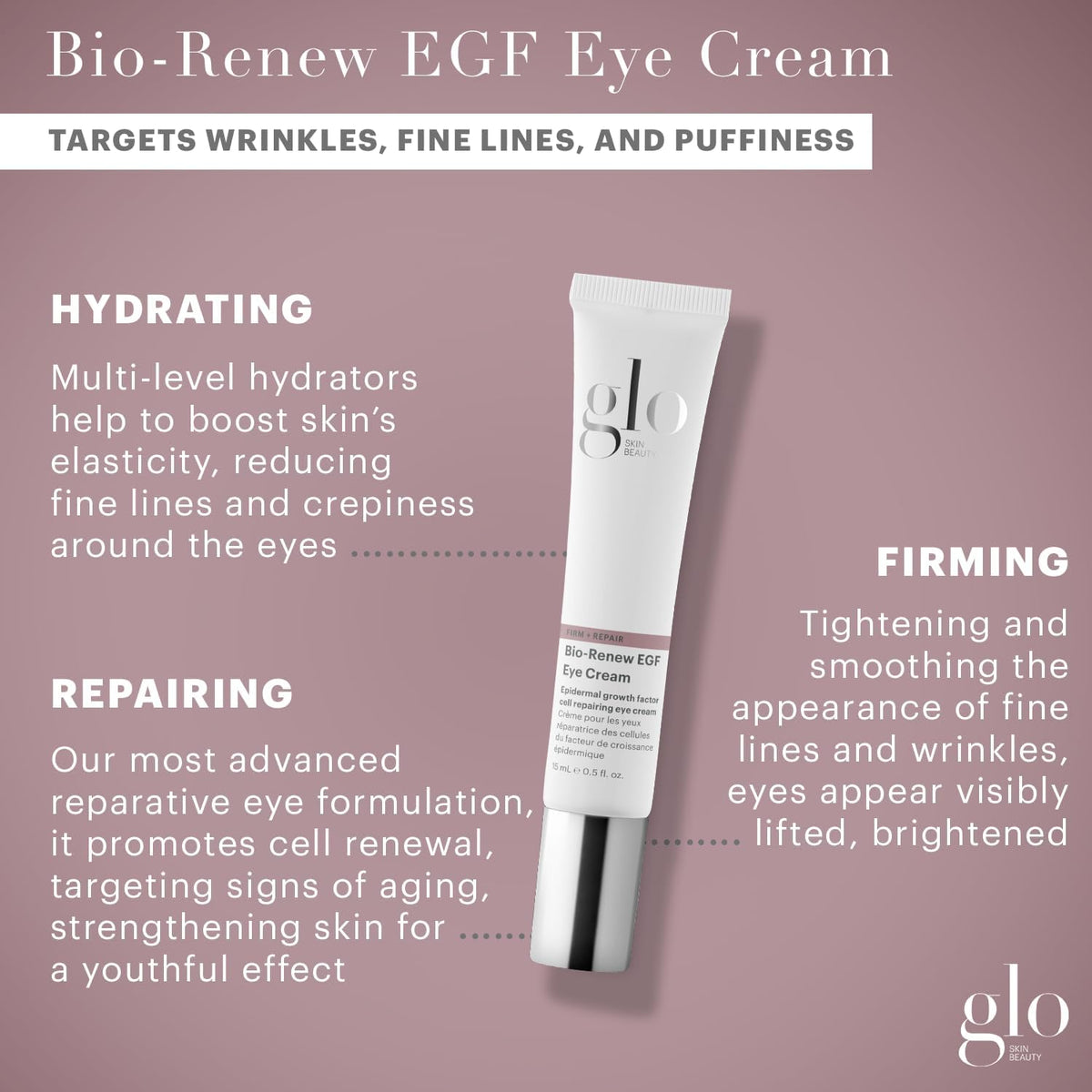 Glo Skin Beauty Bio-Renew EGF Firming Anti-Aging Eye Cream, 0.5 oz