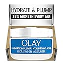 Olay Hyaluronic Acid Face Mousturizer, Plump & Hydrate, Fragrance-Free - Hydrating Gel for Dry Skin Retain & Replenish Moisture, with Niacinamide Beauty & Personal Care Olay