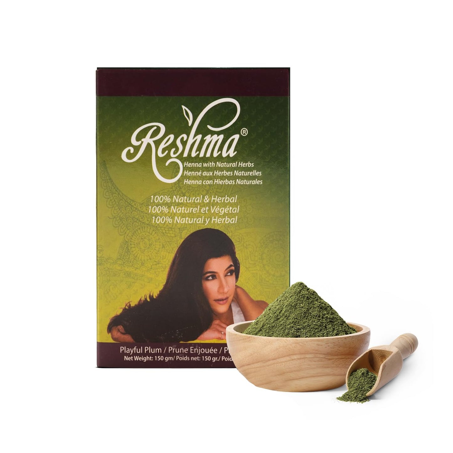 Reshma Beauty Ayurvedic Henna Hair Color Blend - Henna & Indigo with Herbal Extracts - Natural Plum/Burgundy Hair Color for Gray Blending - Heena Beauty & Personal Care Reshma Beauty