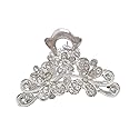 Numblartd Vintage Silver Chic Alloy Fancy Hair Claw Jaw Clips Pins with White Rhinestone - Fashion Retro Hair Catch Hair Updo Grip Hair Accessories Beauty & Personal Care Numblartd