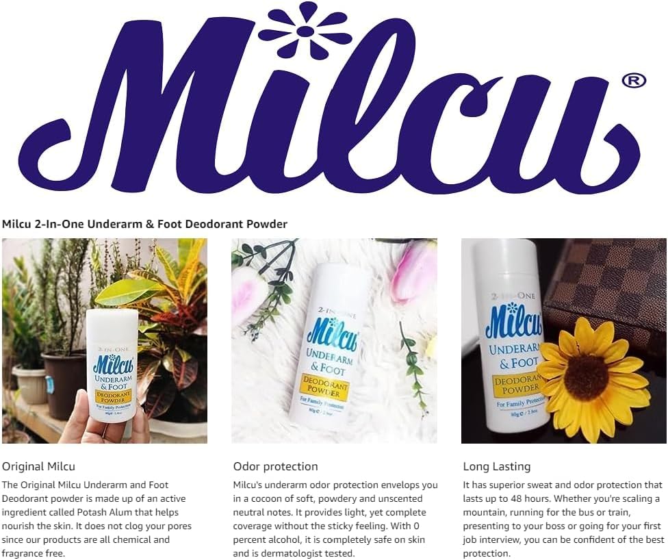Milcu Underarm & Foot (Deodorant Powder) 40g Beauty and Personal Care Milcu