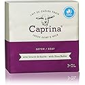 Caprina Fresh Goat’s Milk Bar Soap,SHEA BUTTER (3-Pack), 3.2 oz (90 g) Each, Gentle Daily Cleanser, Softening & Biodegradable Formula, No Phosphates Beauty & Personal Care Caprina by Canus