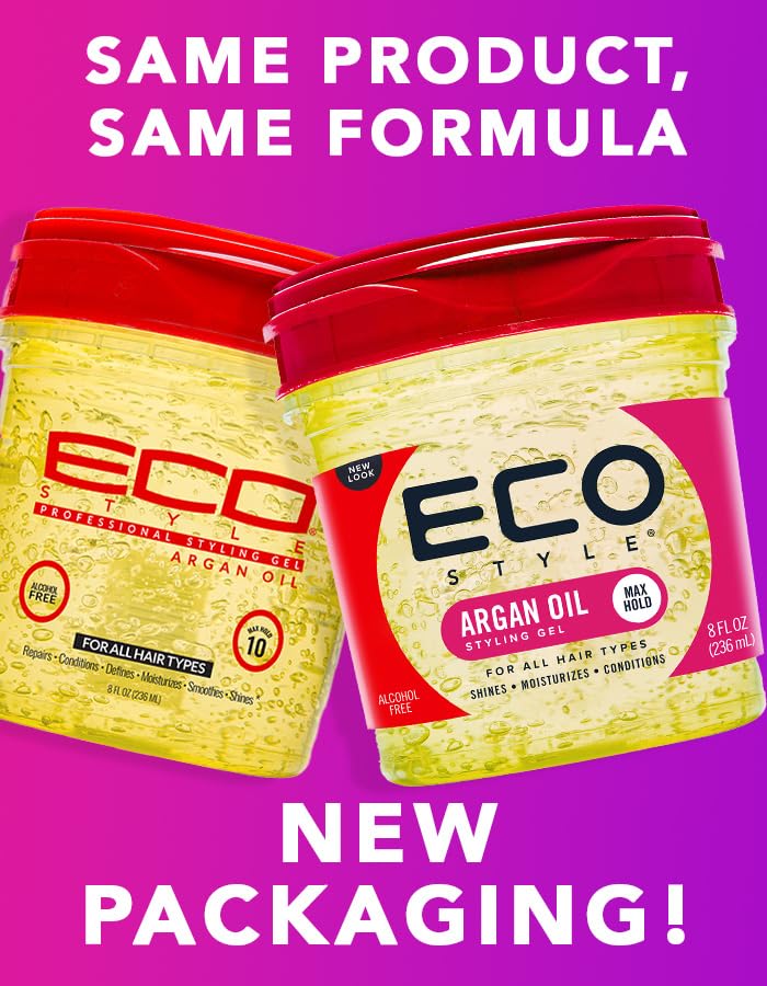 ECOCO EcoStyler Gel, Moroccan Argan Oil, 8 oz (Pack of 4) Beauty & Personal Care ECOCO