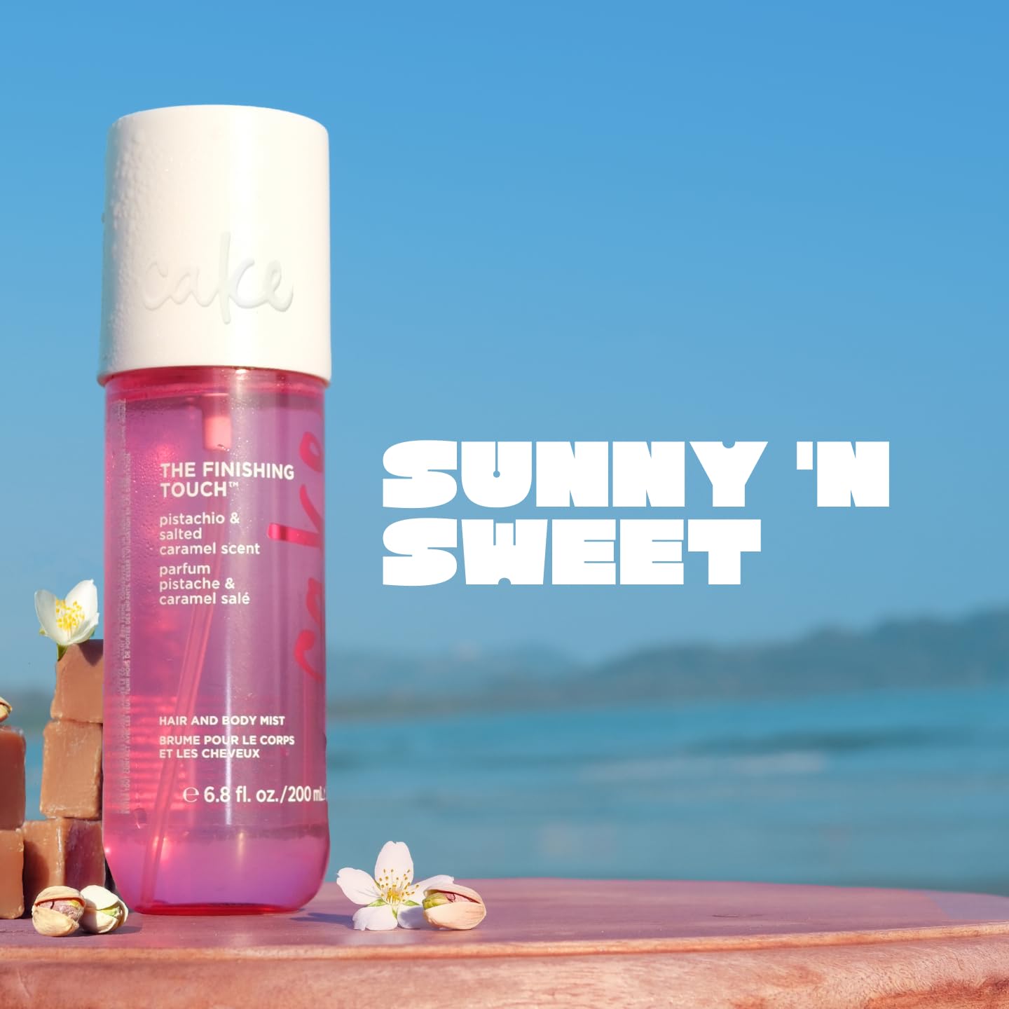 Cake Beauty Hair & Body Mist, The Finishing Touch - Pistachio & Salted Caramel Scent - Infused with Vitamin E & Argan Oil - For All Skin & Hair Types Beauty & Personal Care Cake Beauty
