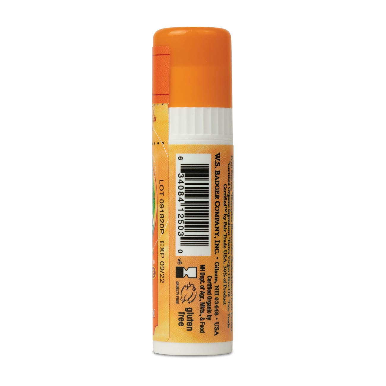 Badger Sweet Orange Cocoa Butter Lip Balm - .25oz Stick Beauty & Personal Care Badger