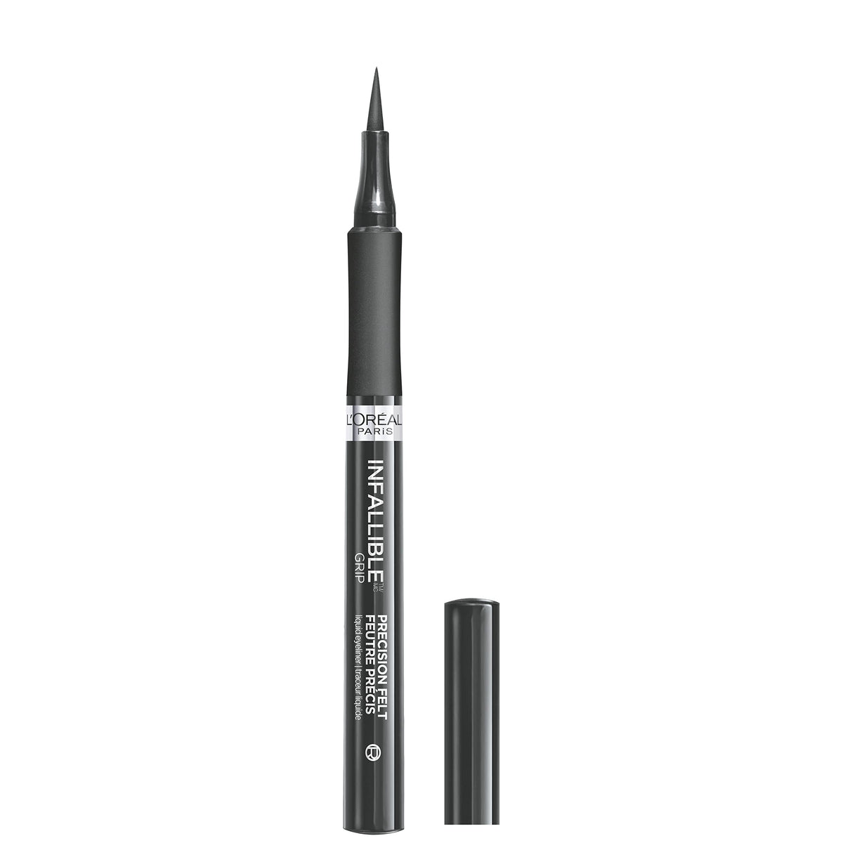 L'Oreal Paris Cosmetics Makeup Infallible Grip Precision Felt Eyeliner, Smudge Resistant, Long Lasting Waterproof Eyeliner, Grey, Grey, 0.03 fl oz