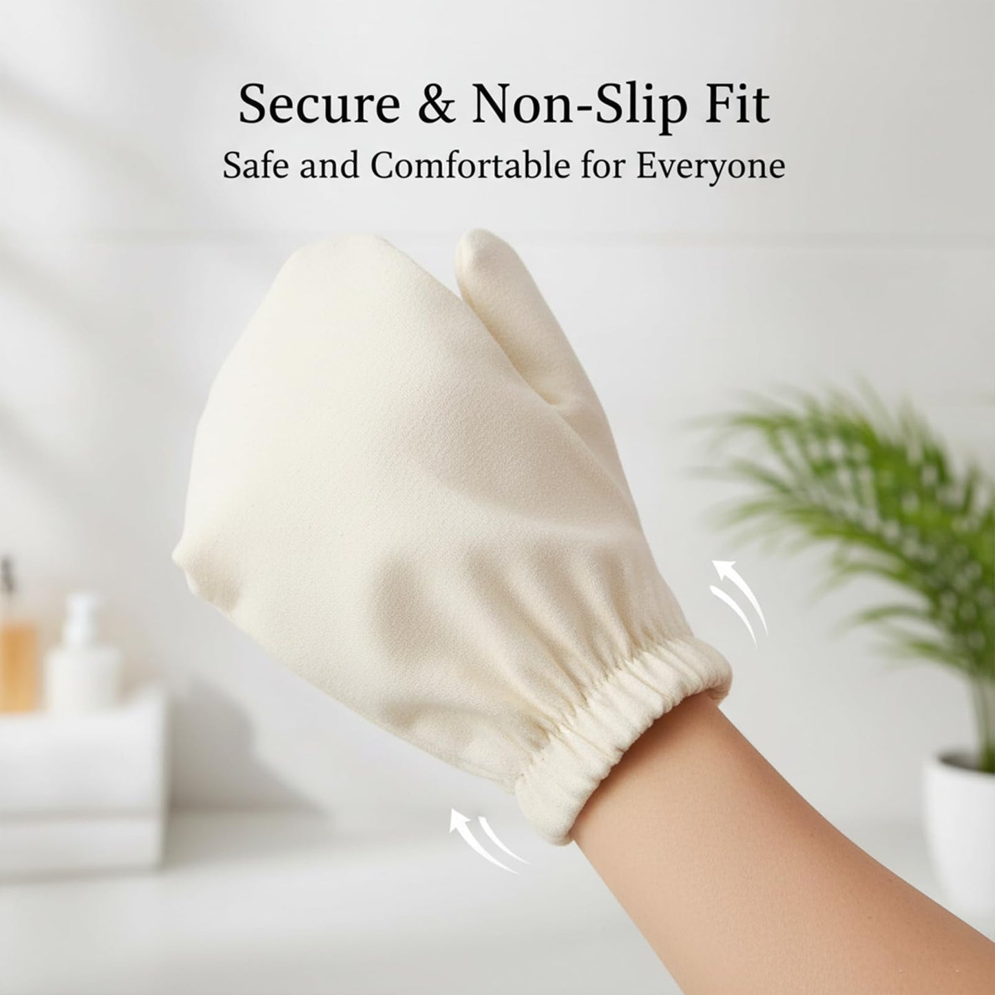 Garshana Gloves - 100% Natural Silk Gloves, Suitable for Dry Brushing and Exfoliation - Ayurvedic Massage Gloves with Secure Elastic Wristband (2 pcs) Beauty and Personal Care Garshana