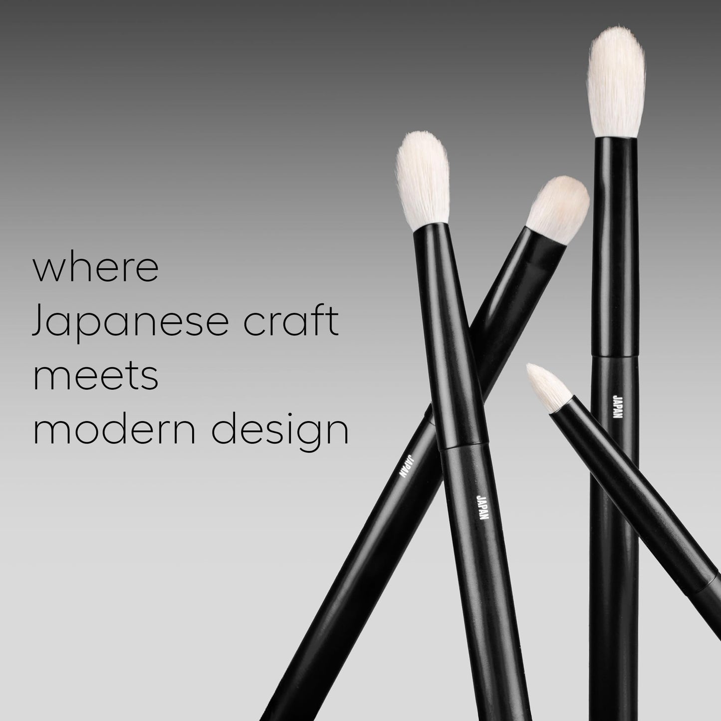 rephr The Core Eye Set - 4 Handmade Japanese Makeup Brushes with Natural Goat Hair | Essential Eye Brush Set for Blending, Shading, Crease & Detail | Beauty & Personal Care rephr