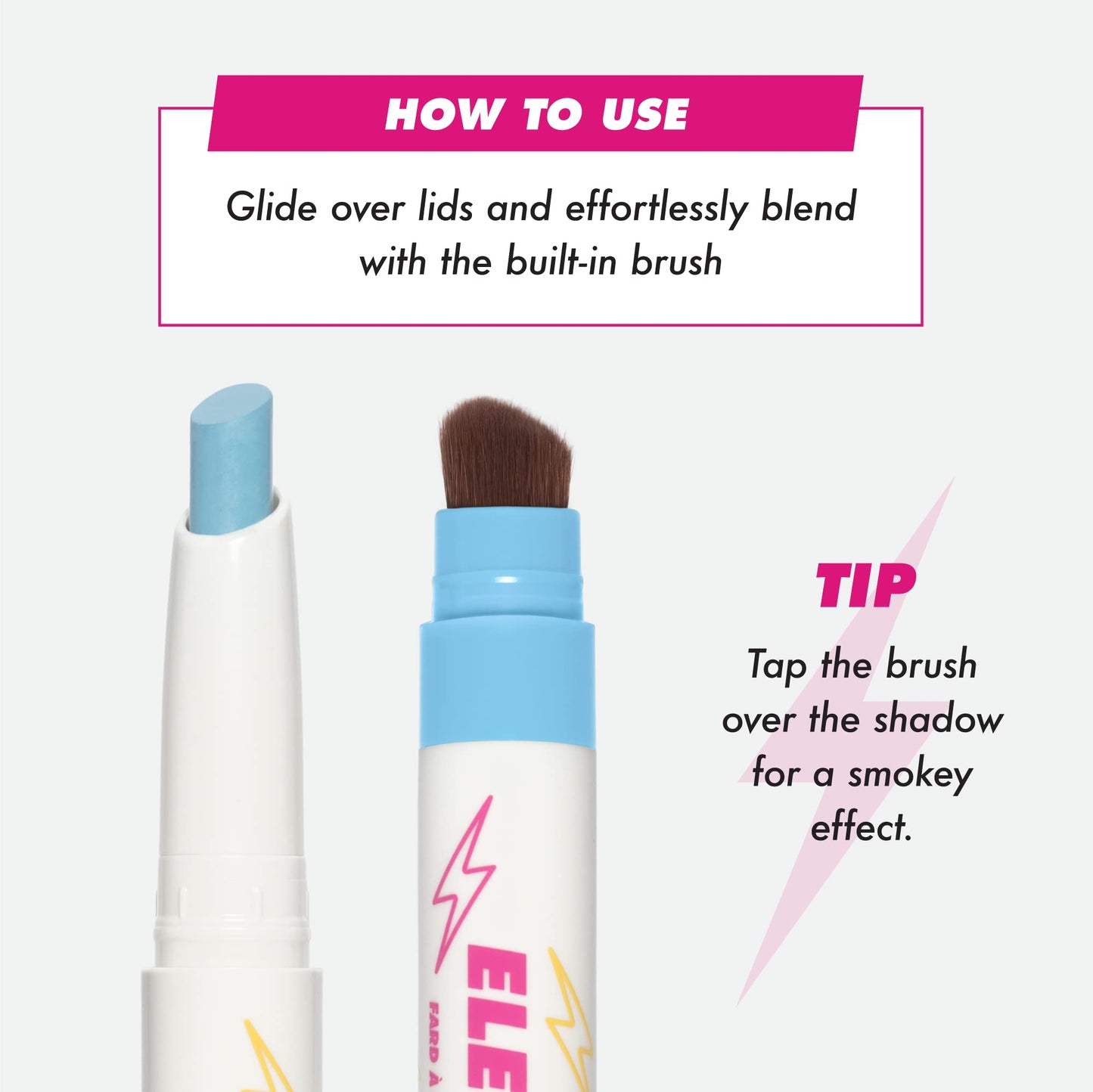 Lime Crime Electric Slide Eyeshadow & Brush Stick, OMG - Lightweight 2-in-1 Eyeshadow Smudge Stick with Angled Brush for Long Lasting & Natural Color Beauty & Personal Care Lime Crime