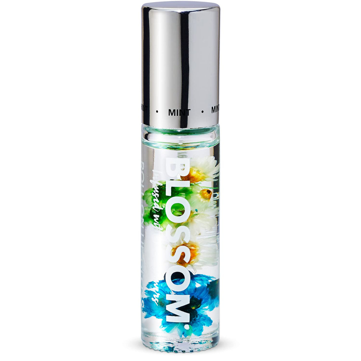 Blossom Roll on Lip Gloss, Scented Clear High Shine Moisturizing Lip Oil, Non Sticky, Infused with Real Flowers, Made in USA, 0.2oz, Mint Beauty & Personal Care Blossom
