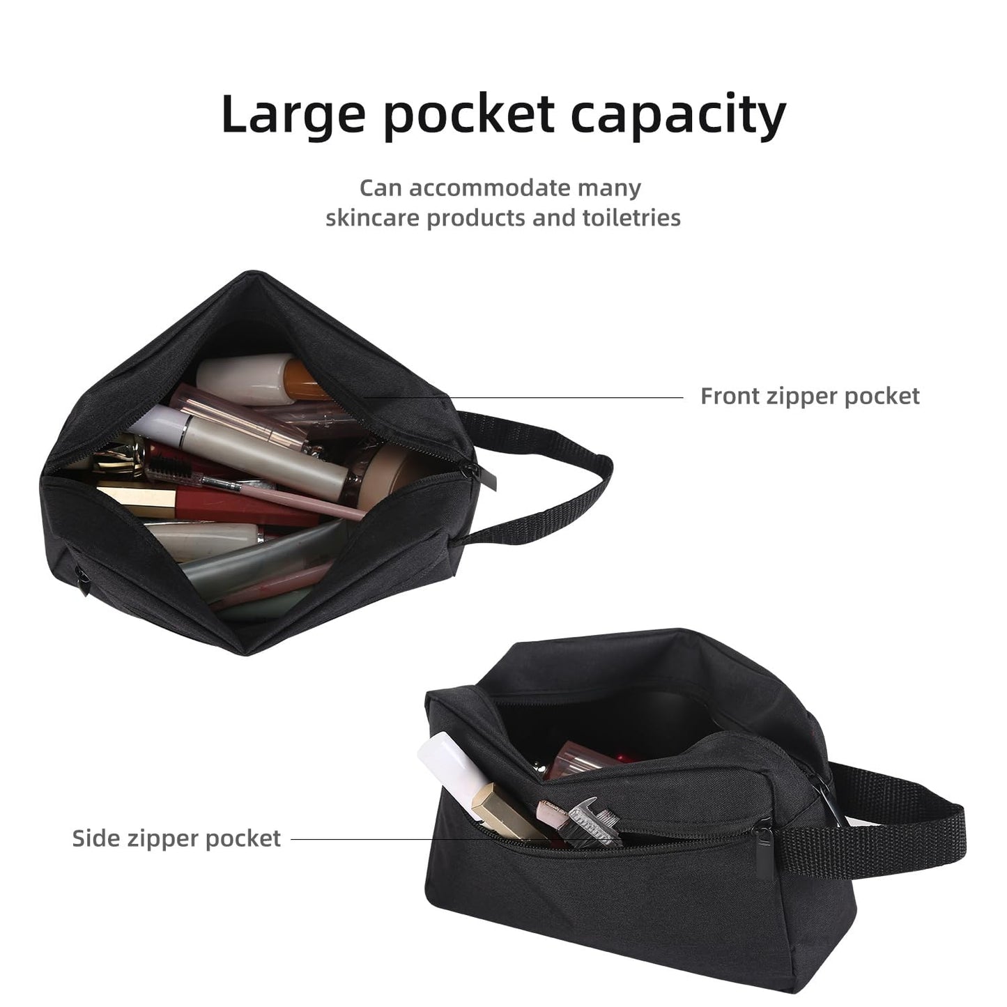 Icramsy Travel Toiletry bag Toiletry bag for women men Hanging Cosmetic bag Travel accessories for Women Men (Black) Beauty and Personal Care Icramsy