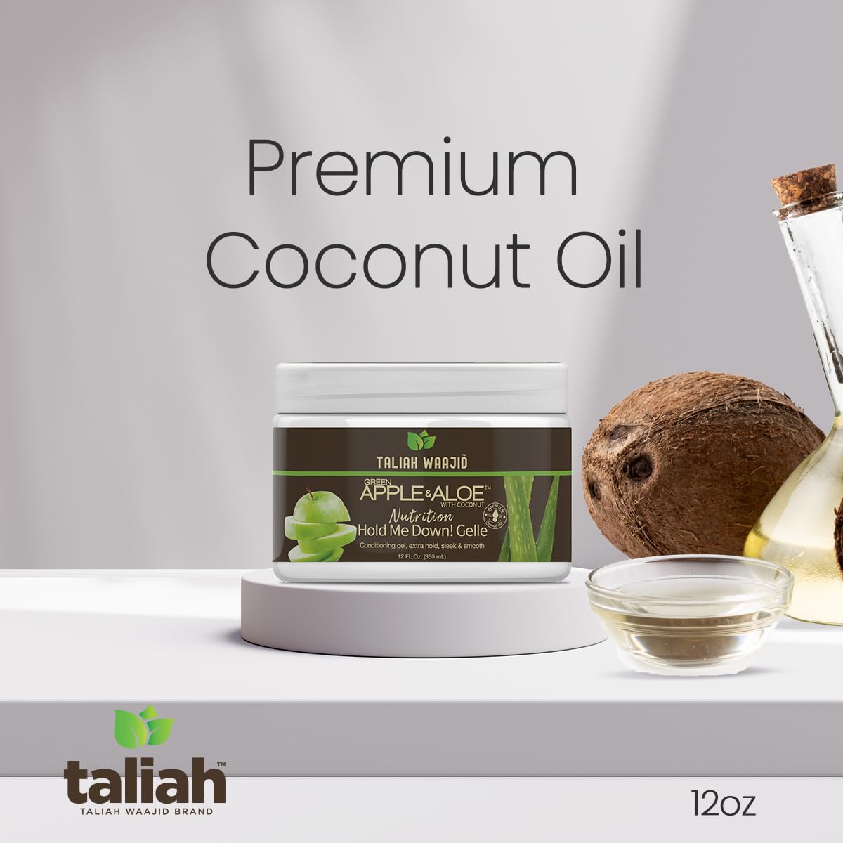 Taliah Waajid Green Apple & Aloe Curl Definer โ pH Balanced, Strengthening, Curl Enhancing Cream with Coconut Oil โ Paraben Free, 12oz (T124) Beauty & Personal Care Taliah Waajid