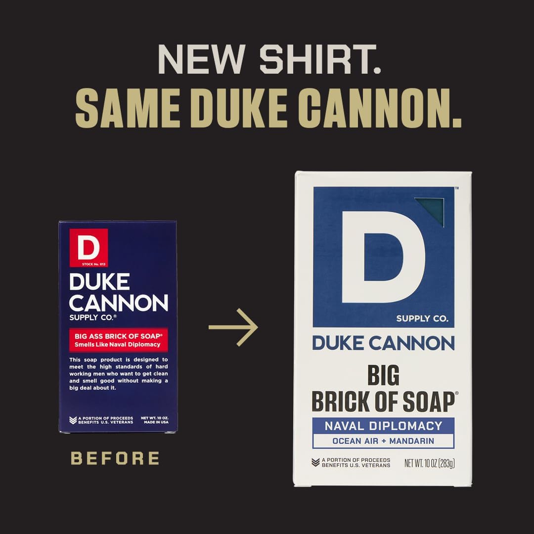 Duke Cannon Naval Diplomacy Big Brick of Soap + Tactical Soap on a Rope Pouch - For Men, Natural Ingredients, Long-Lasting, Fresh Masculine Scent, 10 Beauty & Personal Care Duke Cannon Supply Co.