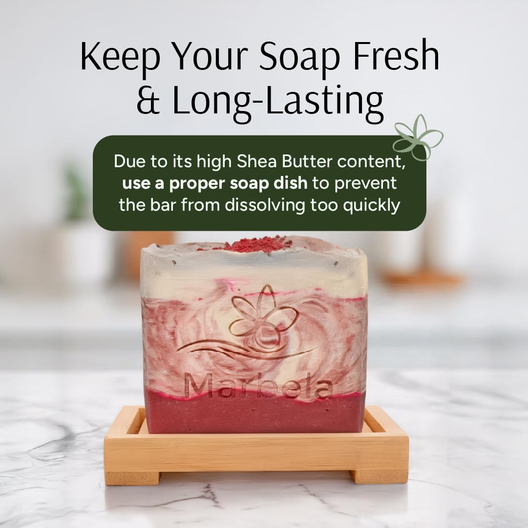 Marbela Cosmetics Handmade Soap Bar - Made in USA, Vegan Friendly, Palm Oil Free, Natural Bar Soap - Face & Body Soap for Daily Skin Care Beauty & Personal Care Marbela
