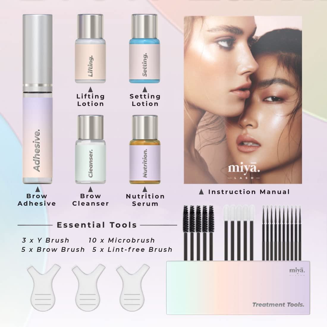 MIYA LASH Brow Lamination Kit | Professional Eyebrow Lamination with Keratin | DIY Brow Lift Kit | Fuller, Thicker Brows for 6 weeks | Includes Easy Beauty & Personal Care MIYA LASH