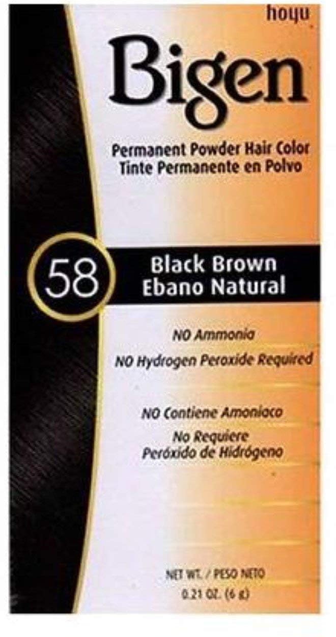 Bigen Permanent Powder Hair Color 58 Black Brown 1 Ea Beauty & Personal Care Bigen