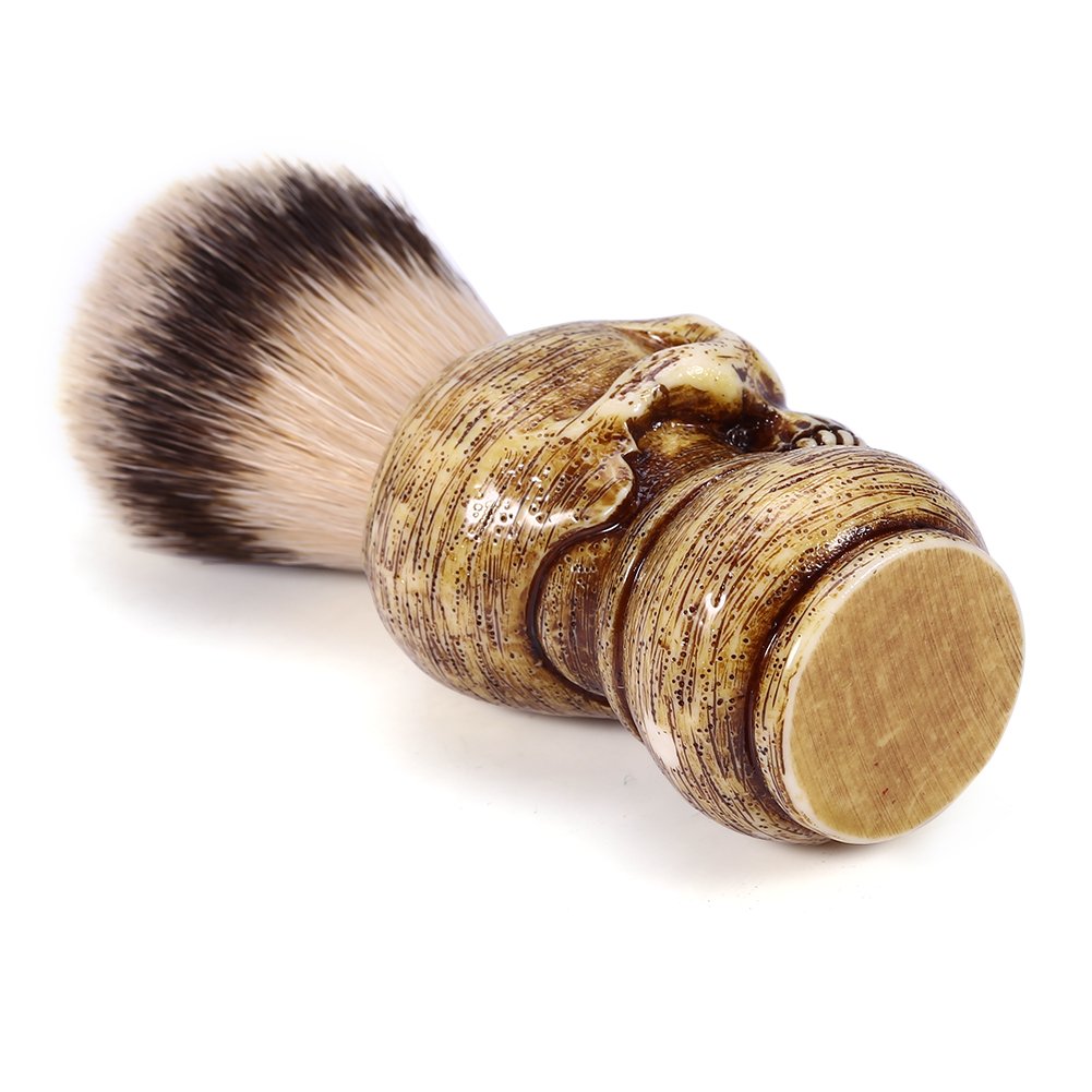 ZJchao Shaving Brushes, Skull Shaped Handle, Rich and Fast Lather Men Shaving Brush, Barber Grooming, Shave Brush for Wet Shave, Use with Safety Beauty and Personal Care ZJchao