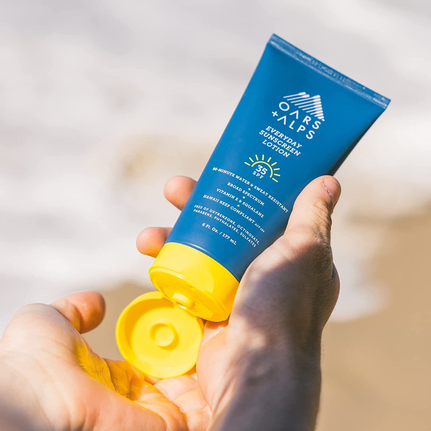 Oars + Alps Sunscreen Body Lotion for Everday Use, SPF 35 Body & Face Sunscreen Lotion, Infused with Aloe Leaf & Vitamin E, No White Residue, Water Beauty & Personal Care Oars + Alps