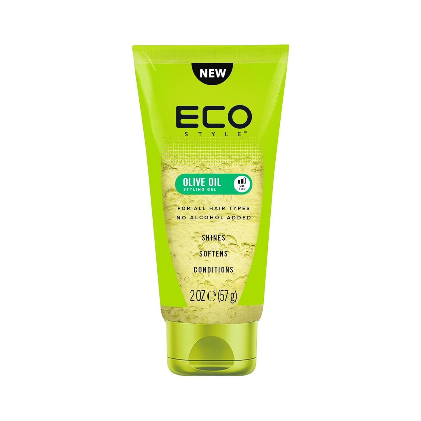 Eco Style Olive Oil Hair Gel 2 oz - Travel Size Maximum Hold Styling Gel for Smooth, Shiny, and Moisturized Hair, Perfect for On-the-Go Grooming Beauty and Personal Care Eco Style