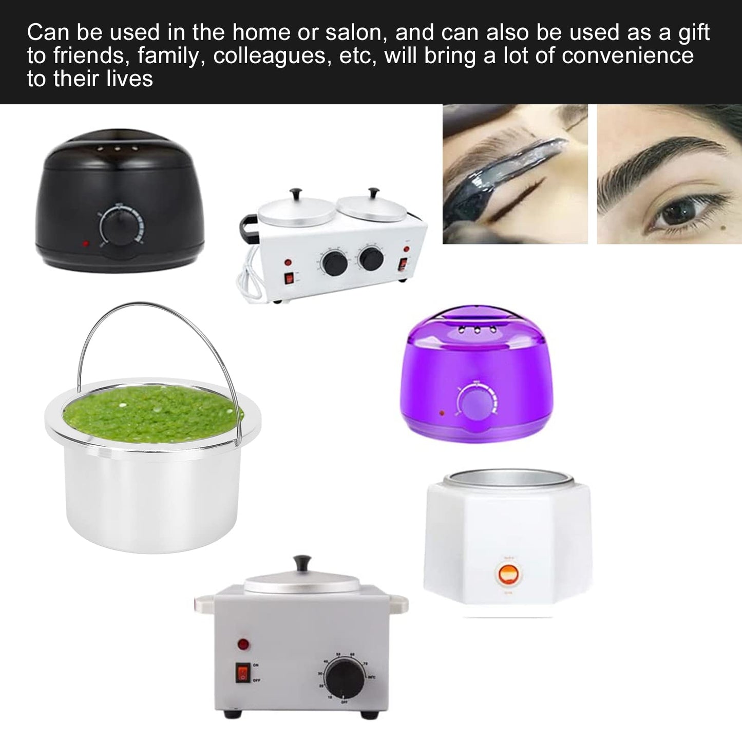 Wax Warmer Inner Pot, 100mm Wax Warmer Replacement Wax Pot Portable Hair Removal Waxing Bowl Accessory Ear Wax Removal Wax Beads Candle Wax Pots Beauty and Personal Care ZJchao