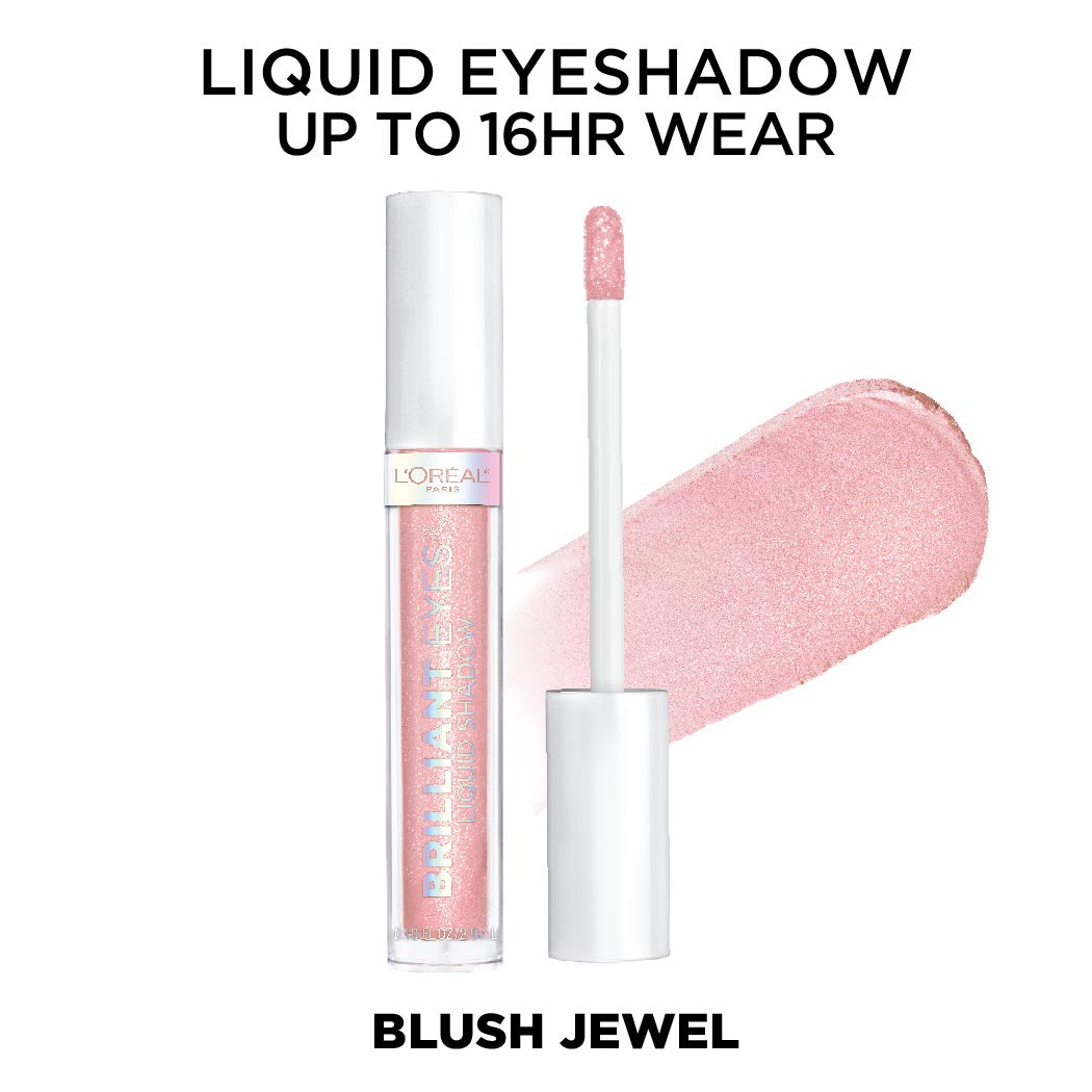 L'Oreal Paris Brilliant Eyes Shimmer Liquid Eye Shadow, Longwearing Lasting Shimmer, Crease Resistant, Flake-Proof, Precision Applicator, Quick Dry