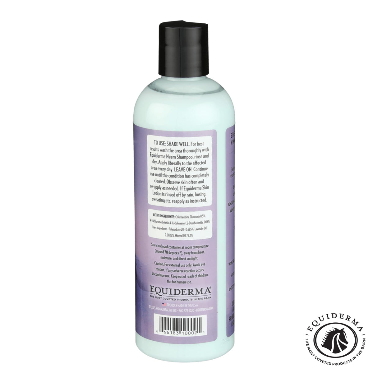 EQUIDERMA Horse Skin Lotion - 16 oz | All-in-One Equine Skin Care for Cannon Bone Scurf, Mane & Tail Itching, Midline Irritation, Dry Patches & Coat