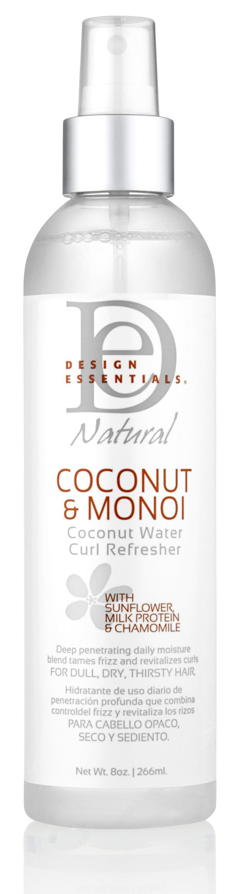 Design Essentials Natural Coconut & Monoi Coconut Water Curl Refresher with Sunflower, Marshmallow Root & Aloe, 8 Ounce Beauty & Personal Care Design Essentials