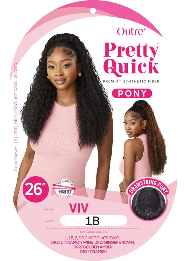 Outre Pretty Quick - Drawstring Pony - Viv (DR2/TIRAMISU)