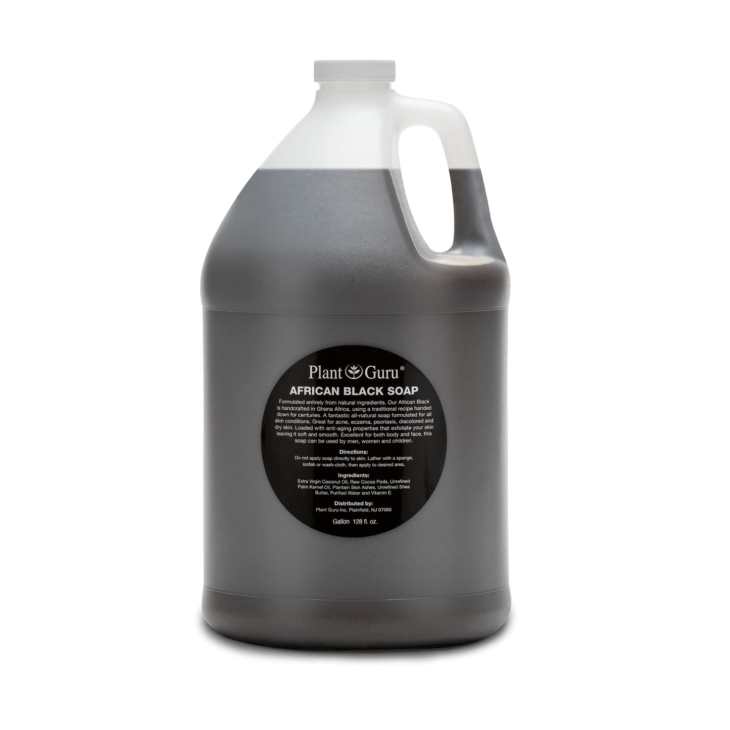 Plant Guru African Black Soap Liquid 1 Gallon - Pure & Natural Traditional Skincare for Face, Body & Hair | Handmade Cleanser for All Skin Types Beauty & Personal Care Plant Guru